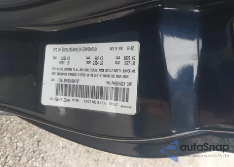 2002 Chrysler Sebring Limited из США, поврежденный, VIN 1C3EL65R02N304737